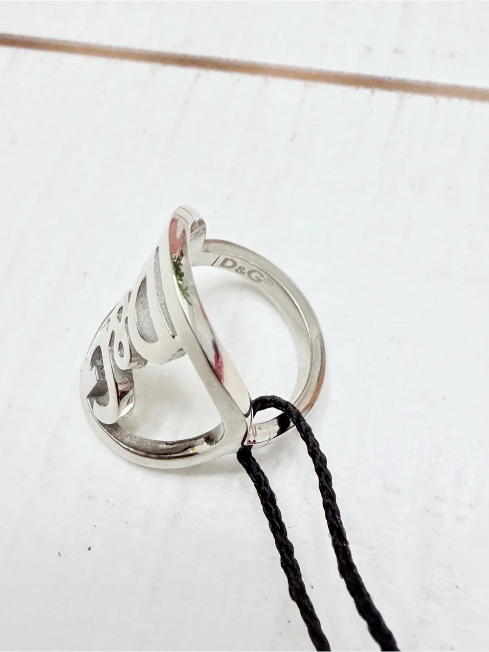 D&G Silver Logo Ring